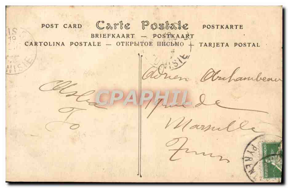 CPA Perpignan Montanyas Regaladas Guitare — Rückseite