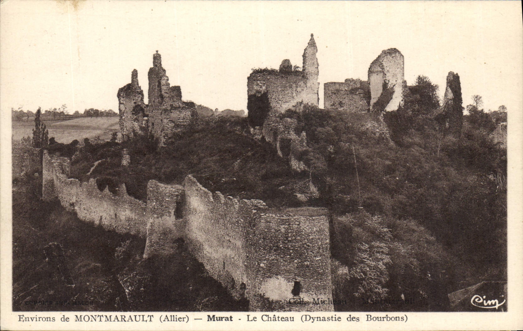Environs de MONTMARAULT (Allier) — Murat — Le Château (Dynastie des Bourbons)
