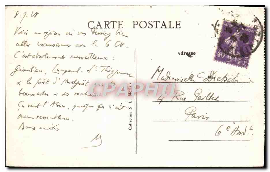 CPA Guimiliau Le Calvaire — Rückseite