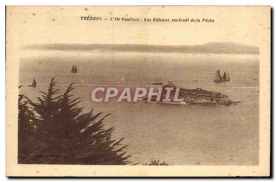 CPA Treboul L'Ile Boulince Les Bateaux Rentrant De La Peche