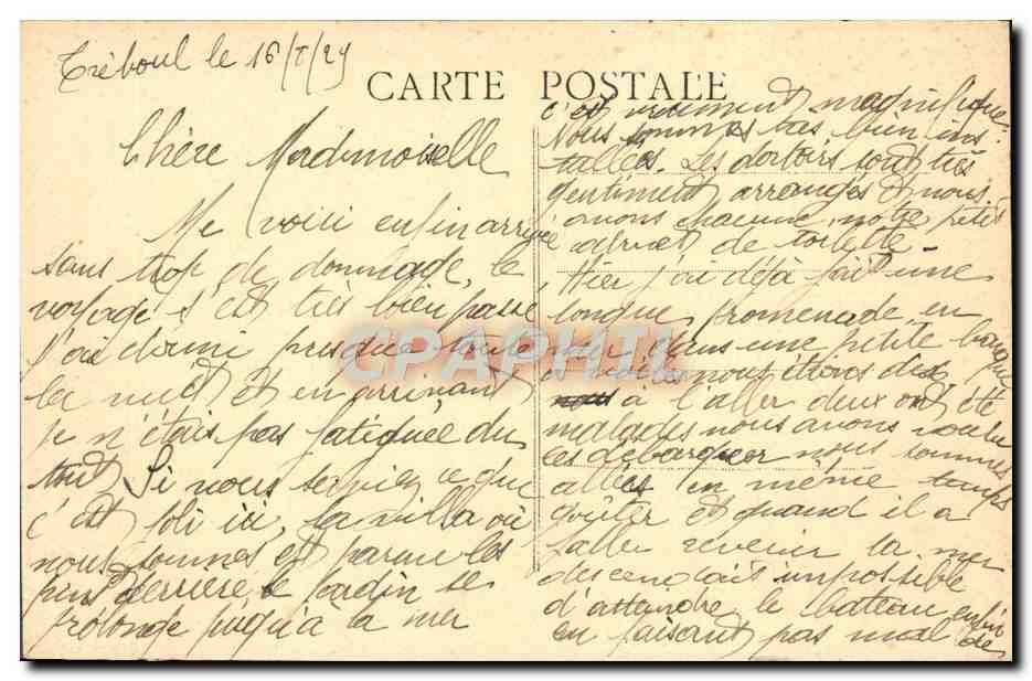 CPA Treboul L'Ile Boulince Les Bateaux Rentrant De La Peche — Rückseite