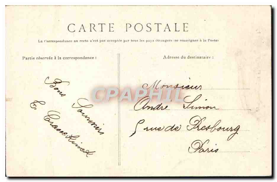CPA Chateau De La Malmaison La Route De I'Exil Napoleon 1er — Rückseite