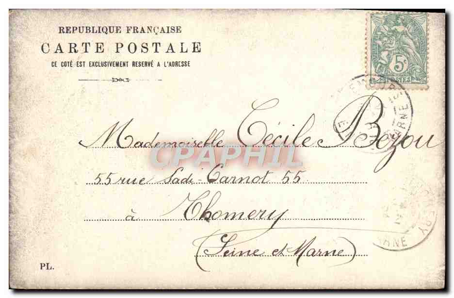 CPA La Cascade Du Bois De Boulogne Paris — Verso