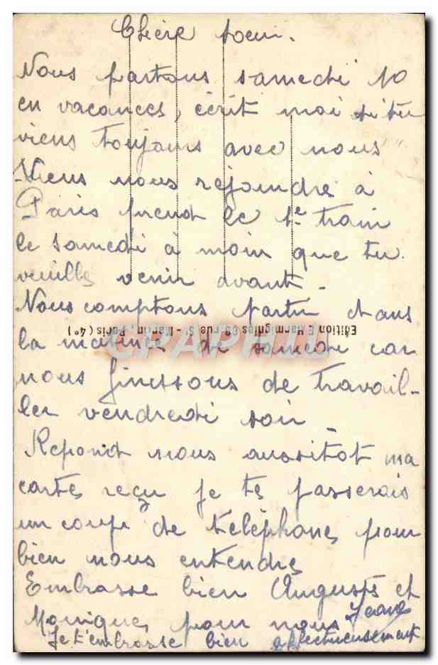 Beauvais — Ancienne demeure de l'abbé Gellée — éditeur Harmignies, n° 54 — Verso