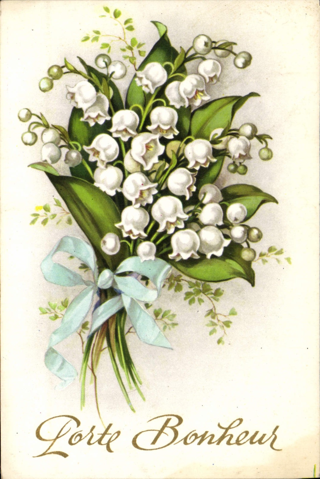 CPA Porte Bonheur Muguet Fleurs 