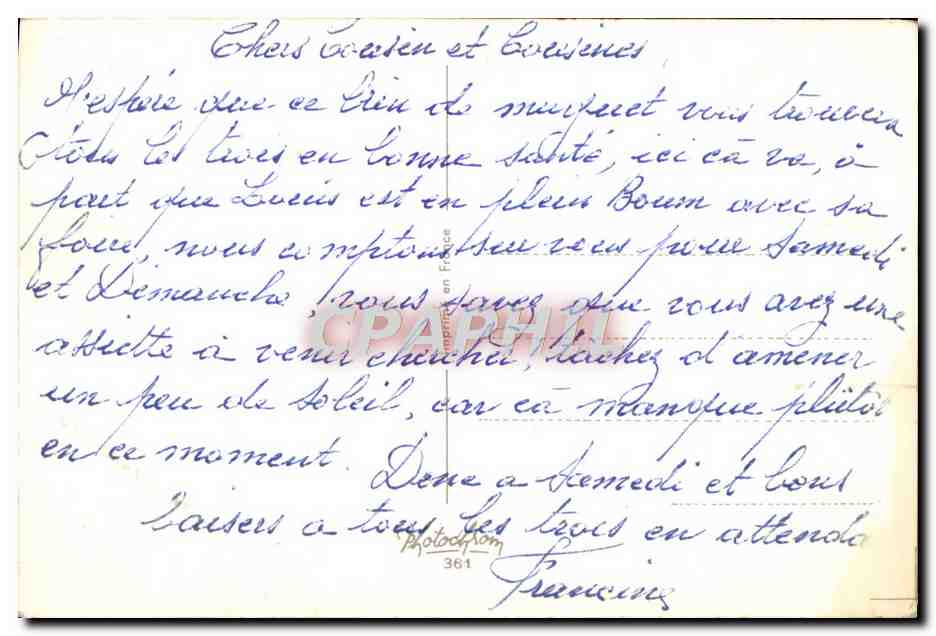 CPA Porte Bonheur Muguet Fleurs  — Verso