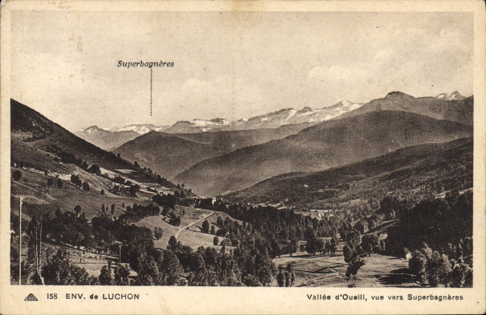 CPA Environs de Luchon Vallee D'Oueill Vue Vers Superbagneres