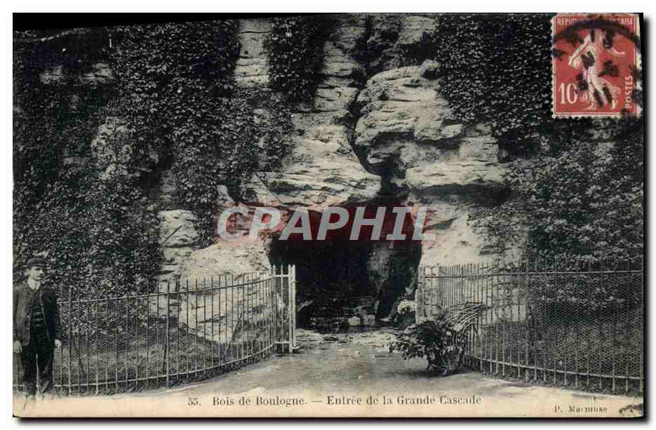 CPA Bois De Boulogne Entree De La Grande Cascade Paris 