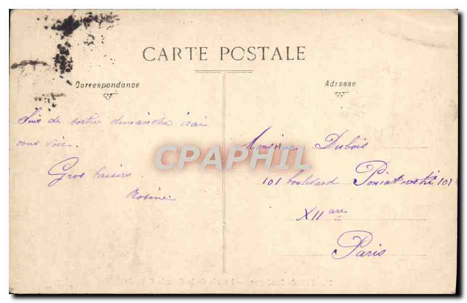 CPA Bois De Boulogne Entree De La Grande Cascade Paris  — Rückseite