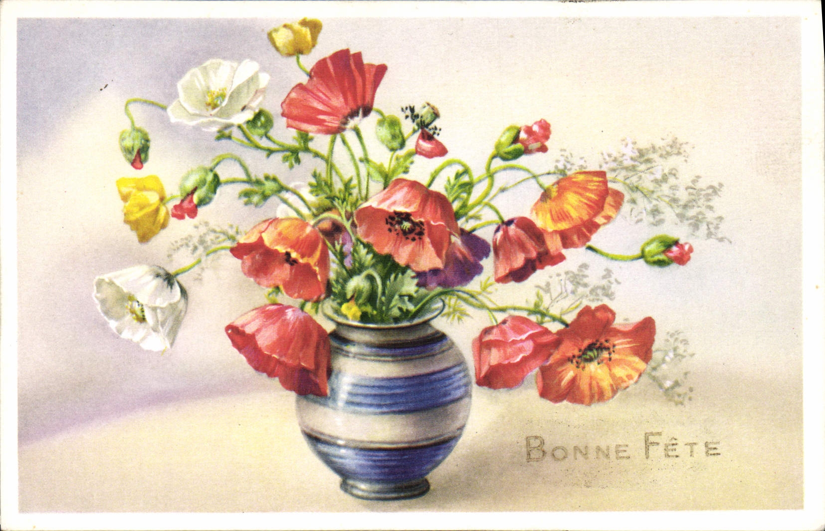 CPA Bonne Fete Fleurs