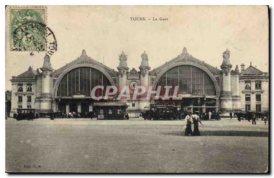 CPA Tours La Gare