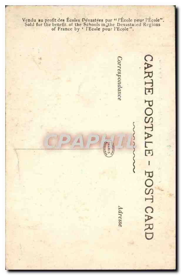 CPA Noyon En Ruines Sur La Riviere Militaria — Rückseite