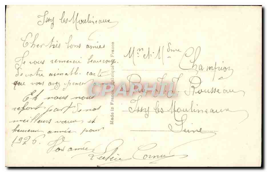 CPA Heureuse Annee Enfant Fer a cheval — Rückseite
