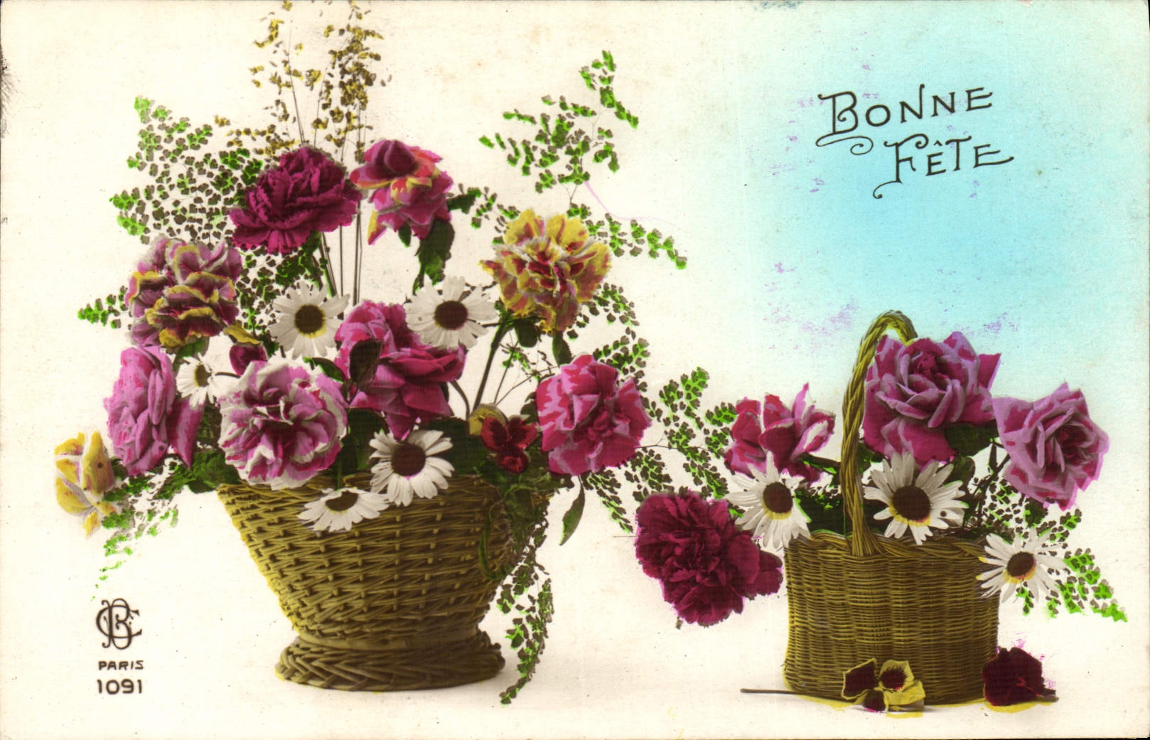 CPA Bonne Fete Fleurs