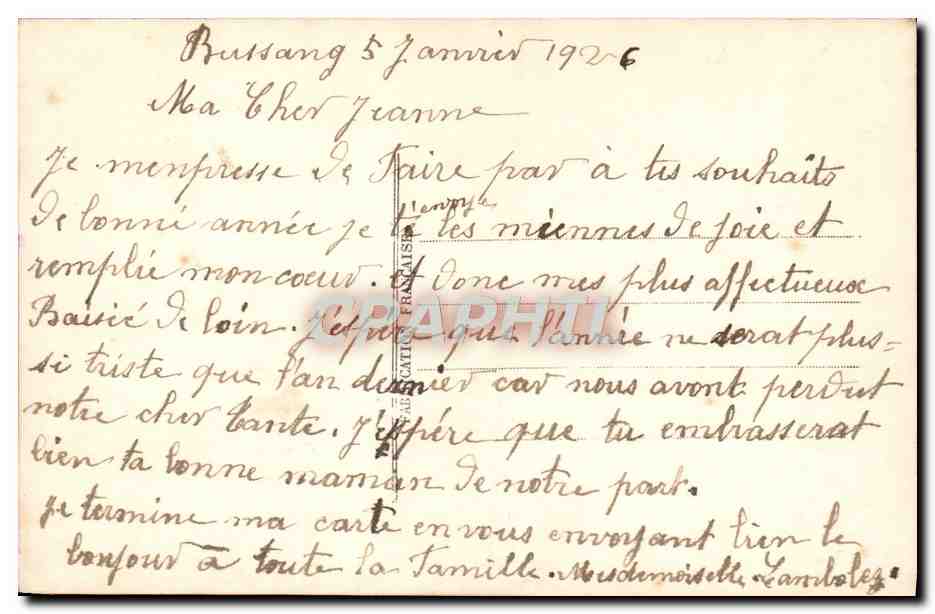 CPA Bonne Fete Fleurs — Rückseite