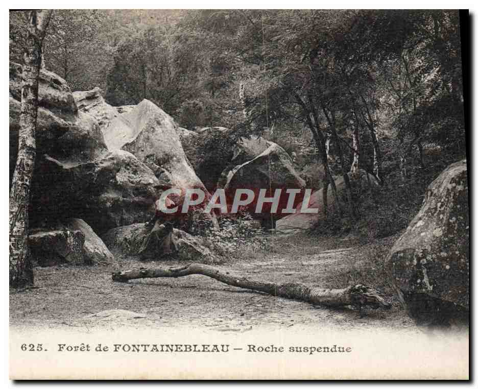 Forêt de FONTAINEBLEAU — Roche suspendue — série 625