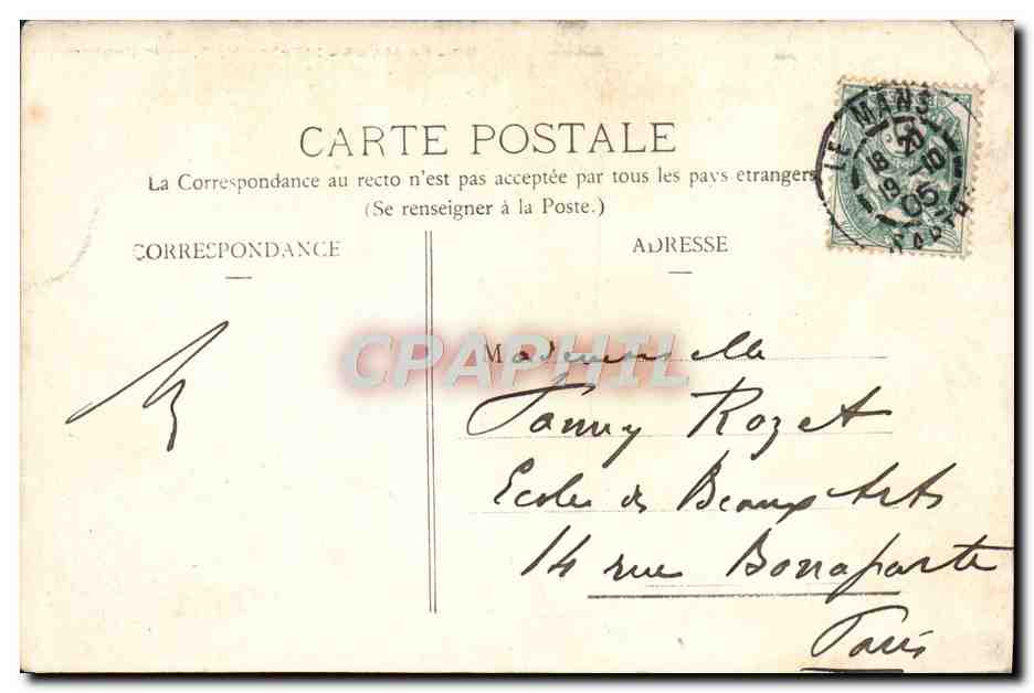 CPA Le Mans L'Eglise ND De La Couture — Rückseite