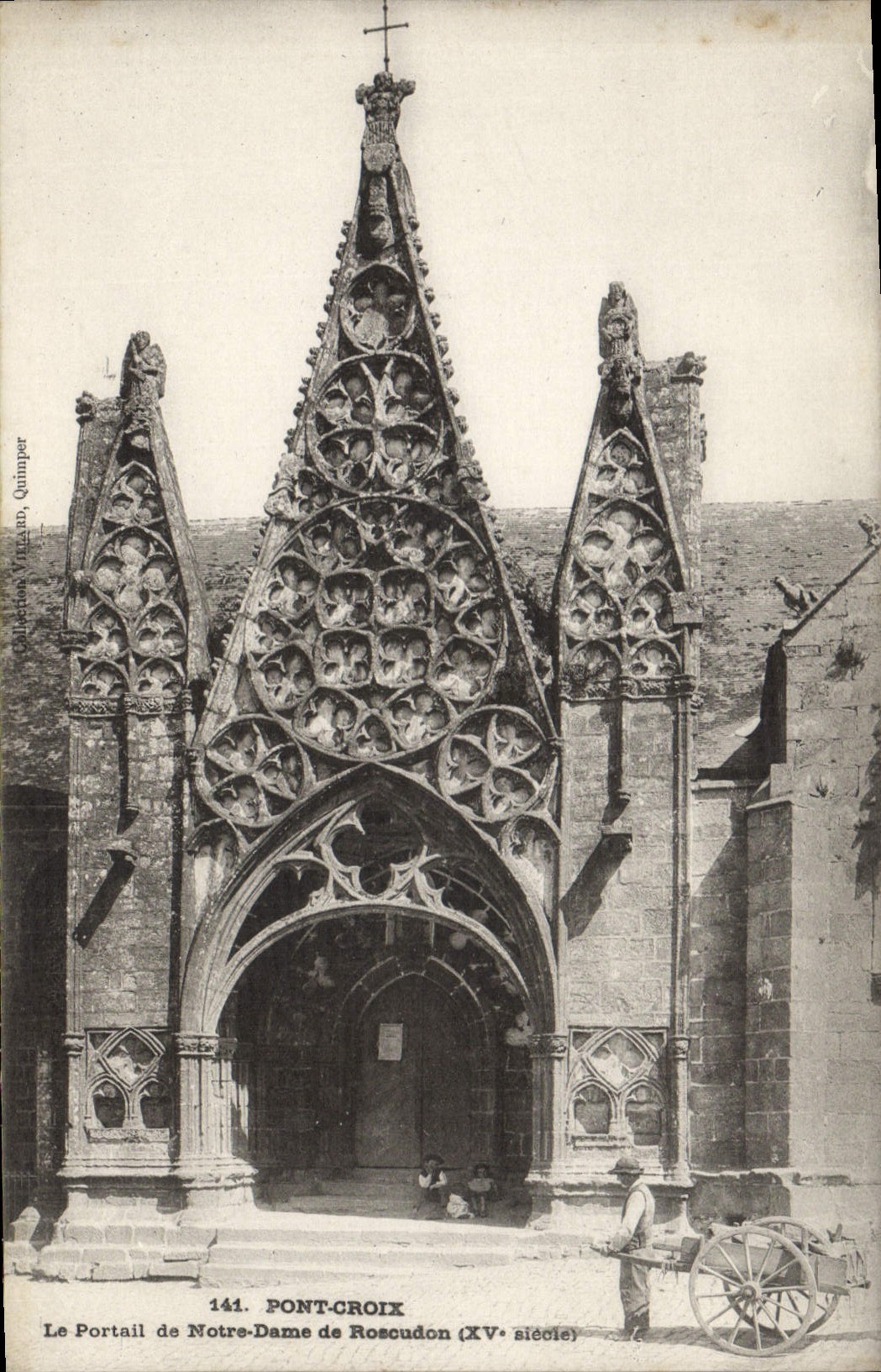 CPA Pont Croix Le Portail De Notre Dame De Roscudon