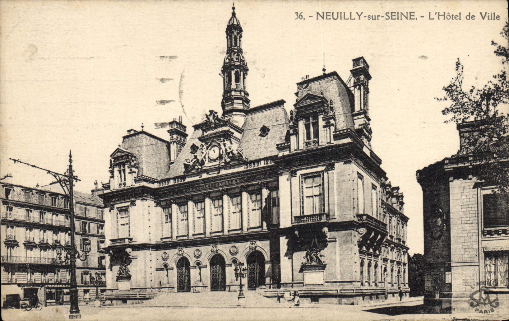 Neuilly-sur-Seine - L'Hôtel de Ville — éditeur Paris, n° 36