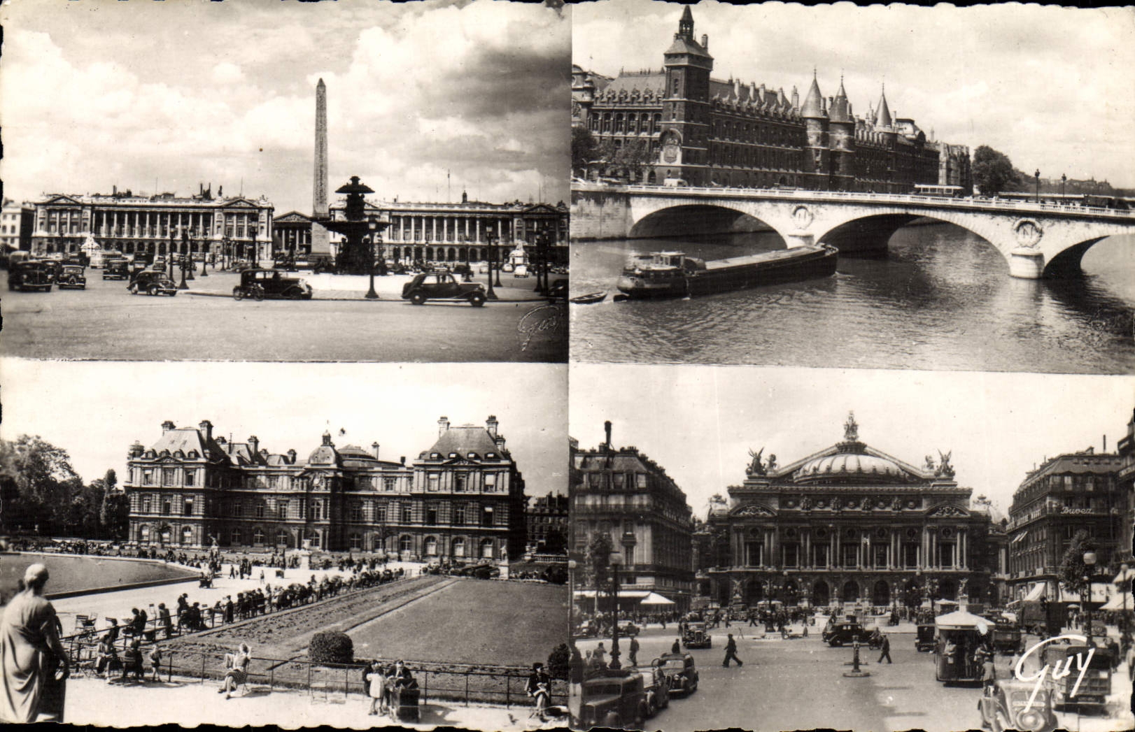 Paris et ses merveilles — Place de la Concorde, Conciergerie, Palais du Luxembourg et Opéra — Éditions Guy