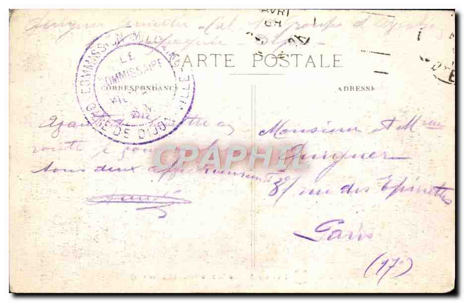 CPA Dijon Le Bois Du Parc Allee centrale — Verso