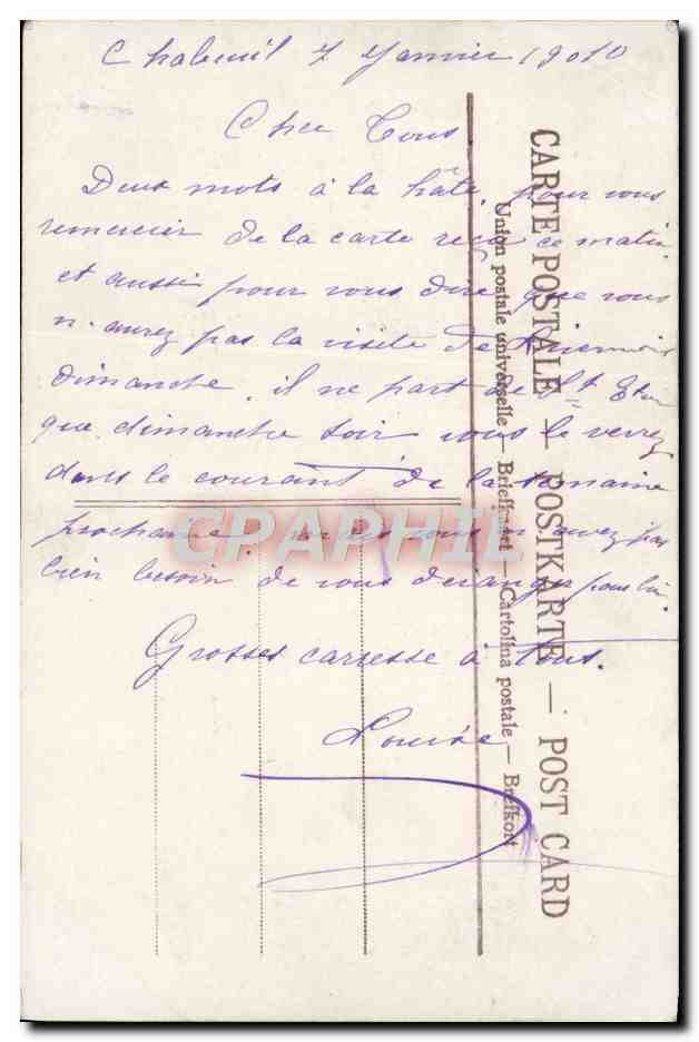 CPA Fantaisie Femme — Rückseite