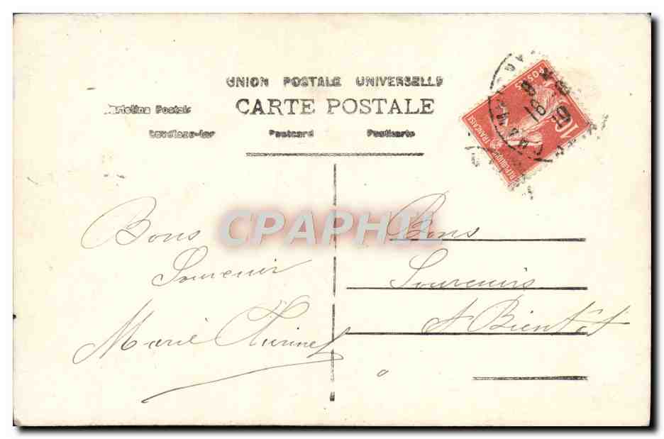 CPA Fantaisie Femme Heureuse Fete — Rückseite