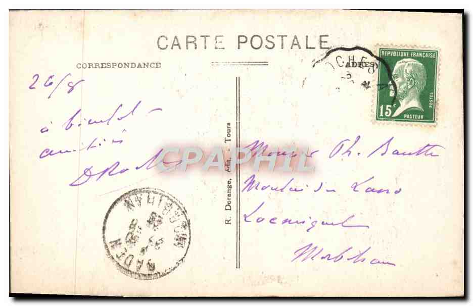 CPA Loches Le Chateau Royal Entree Du Tombeau D'Agnes Sorel — Rückseite