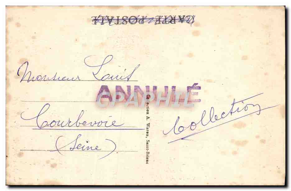 Rostrenen — Portail de l'Église Notre-Dame (ancienne Collégiale ; pèlerinage très renommé) — A.W. - 4641 — Reverso