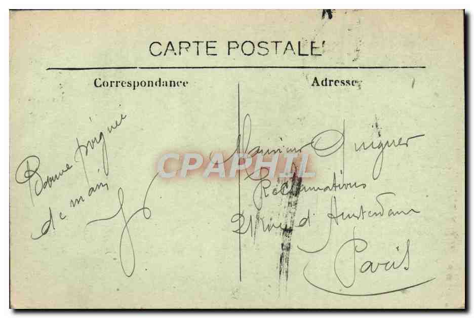 CPA Pau Le Boulevard Des Pyrenees L'Hotel Gassion — Rückseite