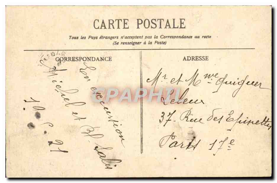 CPA Biarritz Cote D'Argent Vue Generale De La Grande Plage A Maree — Rückseite