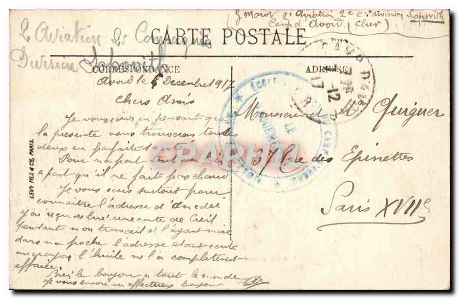 CPA Montargis Le Canal Et Les Docks — Rückseite