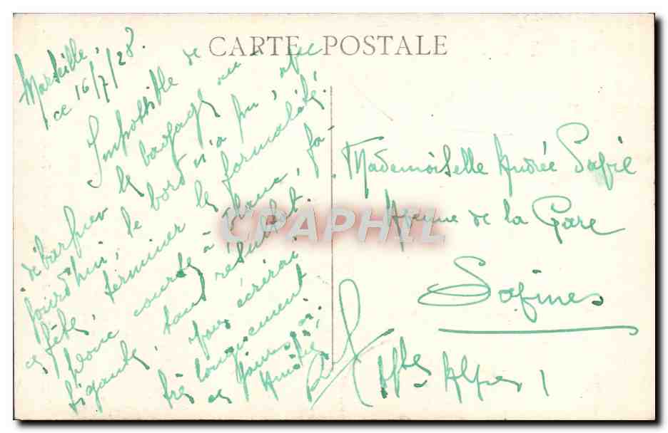 CPA Marseille Ascenseurs De ND de La Garde — Verso