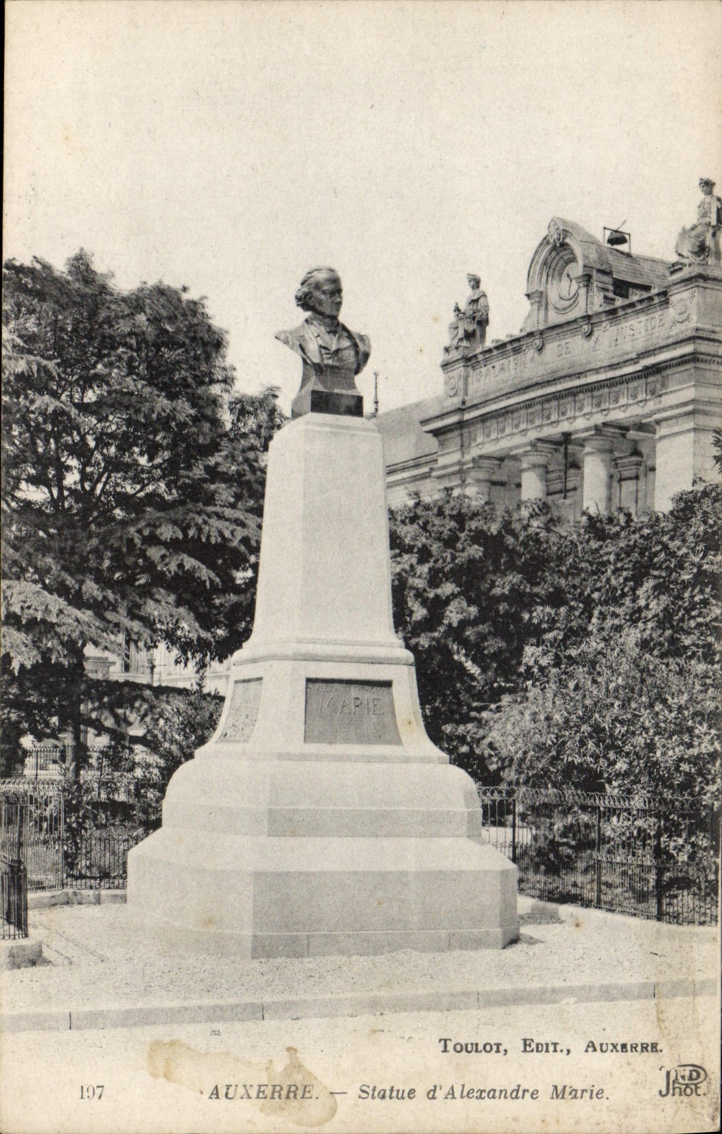Auxerre — Statue d'Alexandre Marie — Toulot, Edit., Auxerre