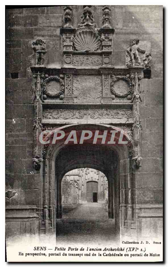 SENS — Petite Porte de l'ancien Archevêché (XVIe s.) — Collection J. D. Sens