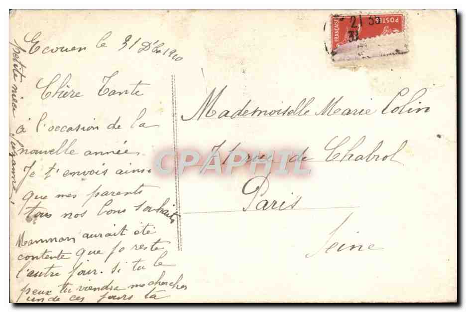 CPA Bonne Annee Enfant — Rückseite