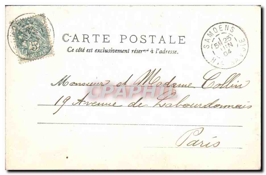 CPA Sixt Et Pointe De Salles — Rückseite