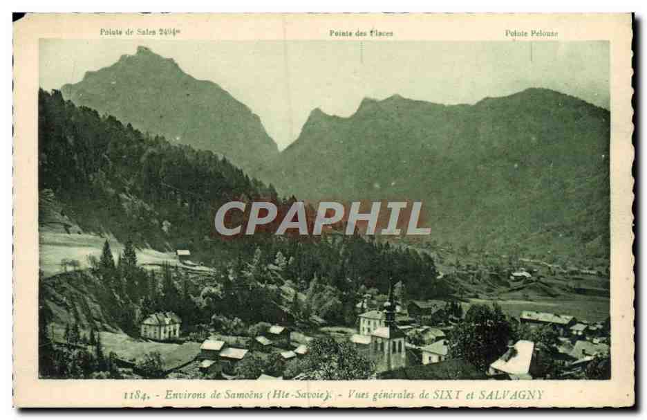Environs de Samoëns (Haute-Savoie) — Vues générales de SIXT et SALVAGNY — éditeur L. Fauvar, Annemasse