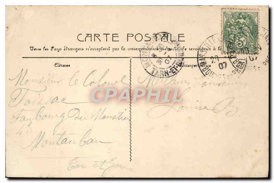 CPA Marseille La Joliette Bateau — Rückseite