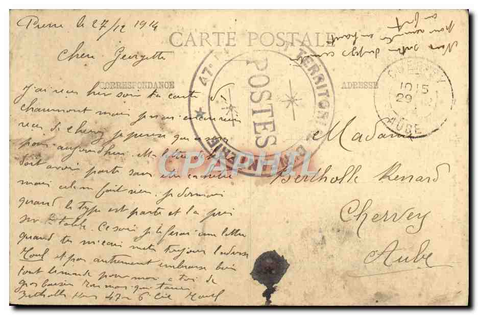 Blainville-sur-l'Éau — Case in rovina — La Guerra del 1914 — editore: Lurel & Cie, P.R. 13, Pl. de l'Église — Verso
