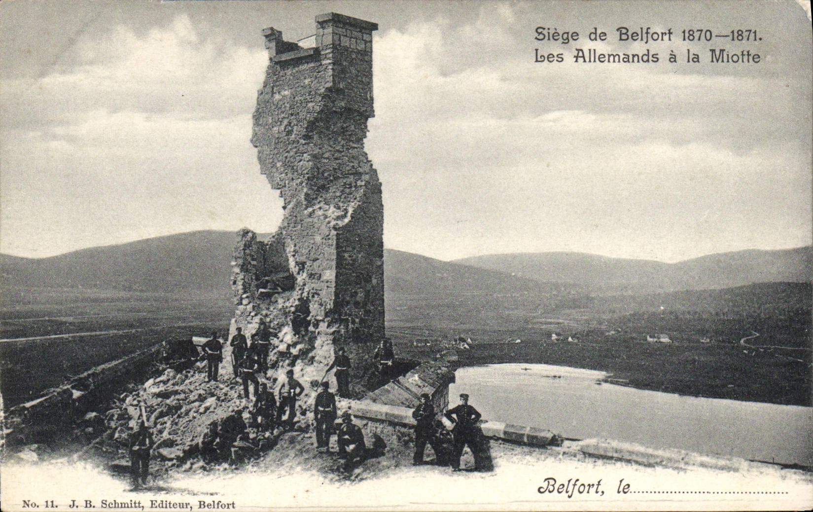 CPA Siege De Belfort Les Allemands A La Miotte