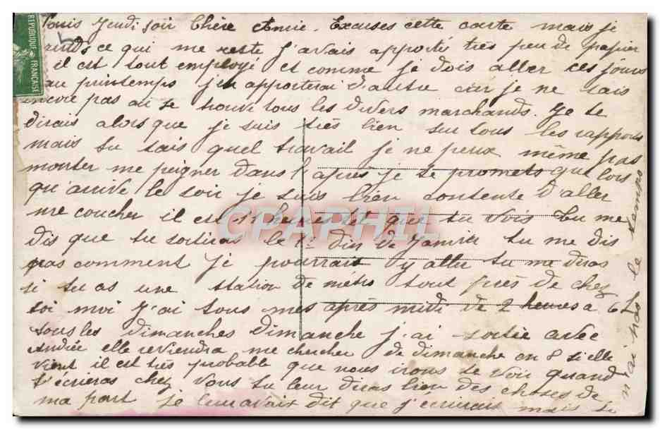 CPA Fantaisie Fleurs  — Rückseite
