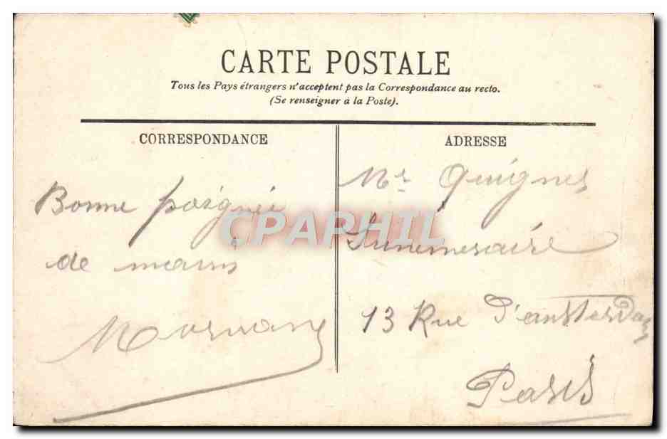CPA Dieppe Le Mercure Dans Le Port Bateau — Rückseite