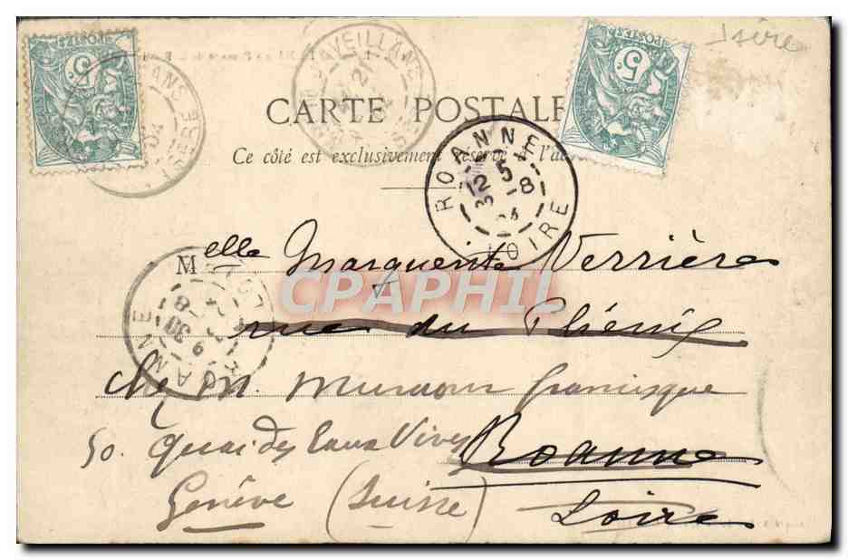 CPA Ligne De La Mure Passage De La Rivoire — Verso