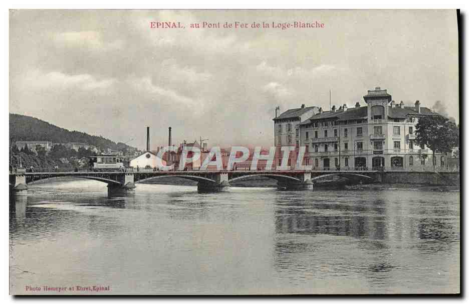 CPA Epinal Au Pont De Fer De La Loge Blanche
