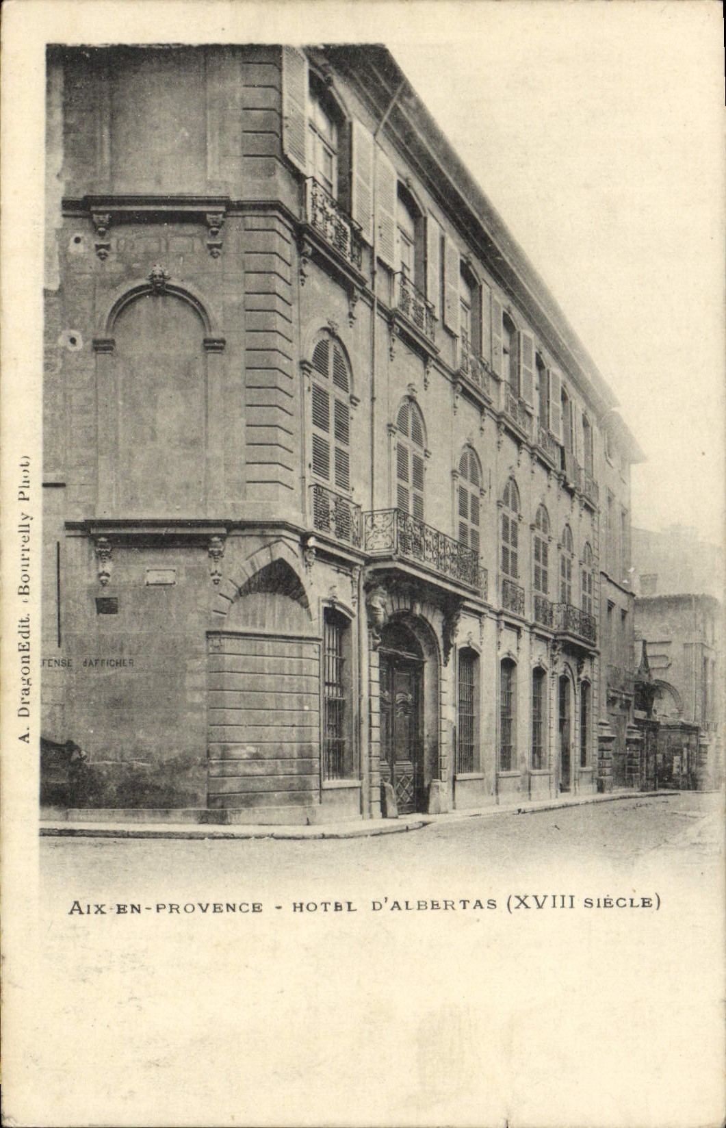 Aix-en-Provence - Hotel d'Albertas (18. Jahrhundert) — A. Dragon & Jaffichier Phot.