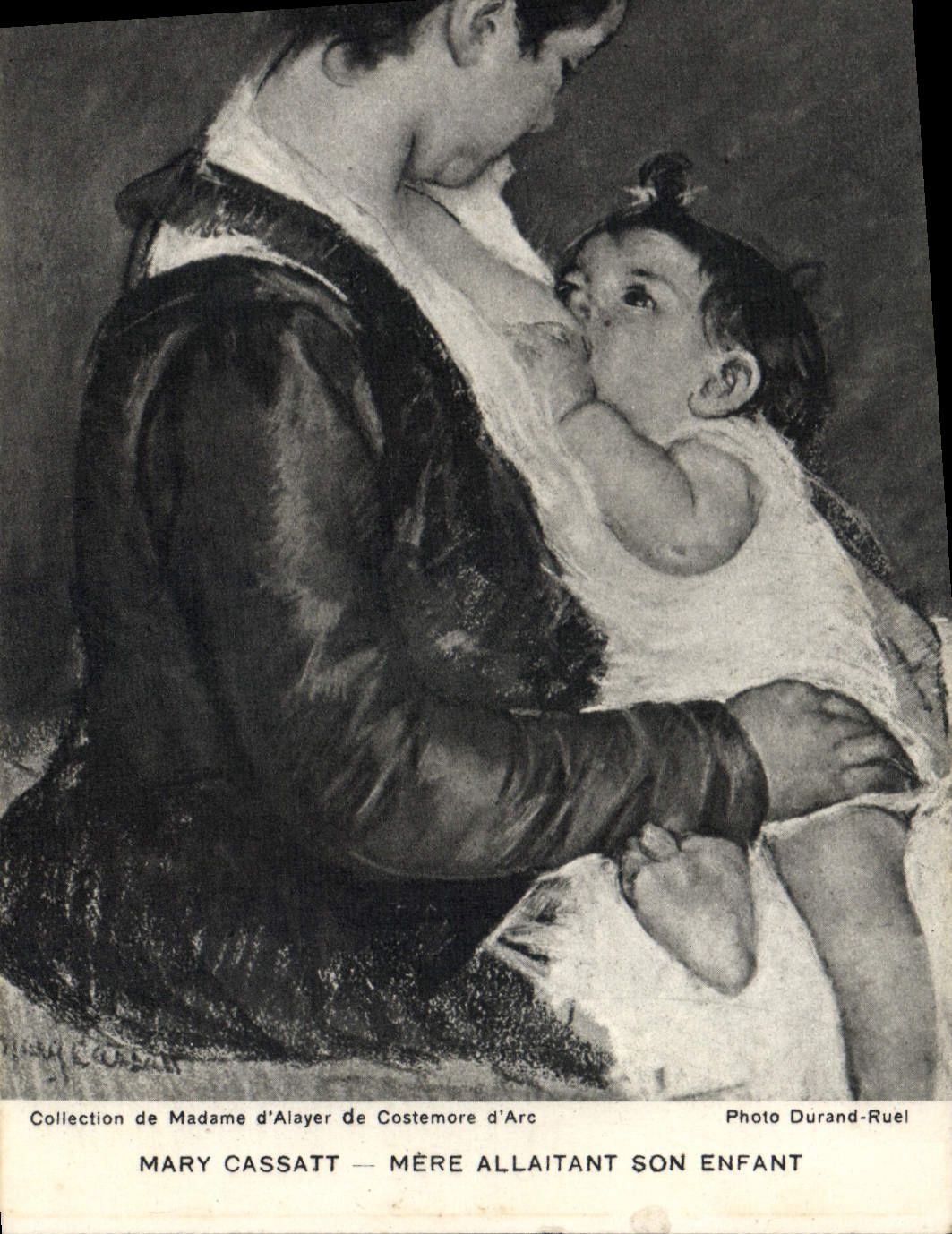 CPA Mary Cassatt Mere Allaitant Son Enfant Collection de Madame d'Alayer de Costemore d'Arc