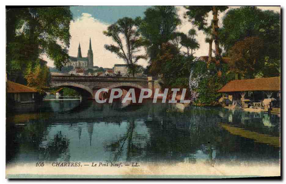 CPA Chartres Le Pont Neuf Lavoir