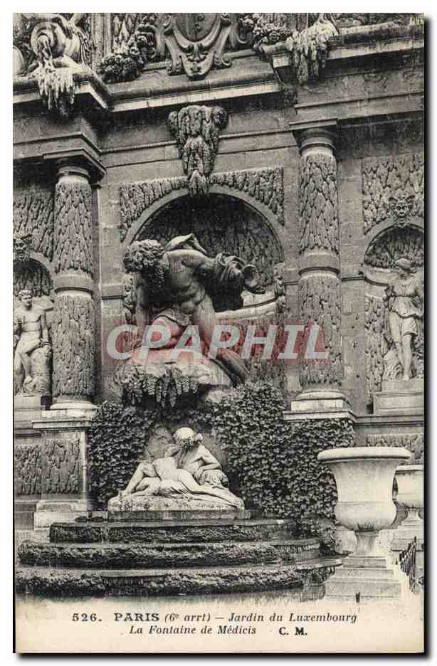 CPA Paris Jardin Du Luxembourg La fontaine de Medicis