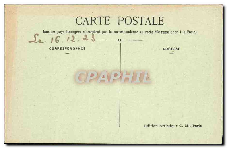 CPA Paris Jardin Du Luxembourg La fontaine de Medicis — Verso